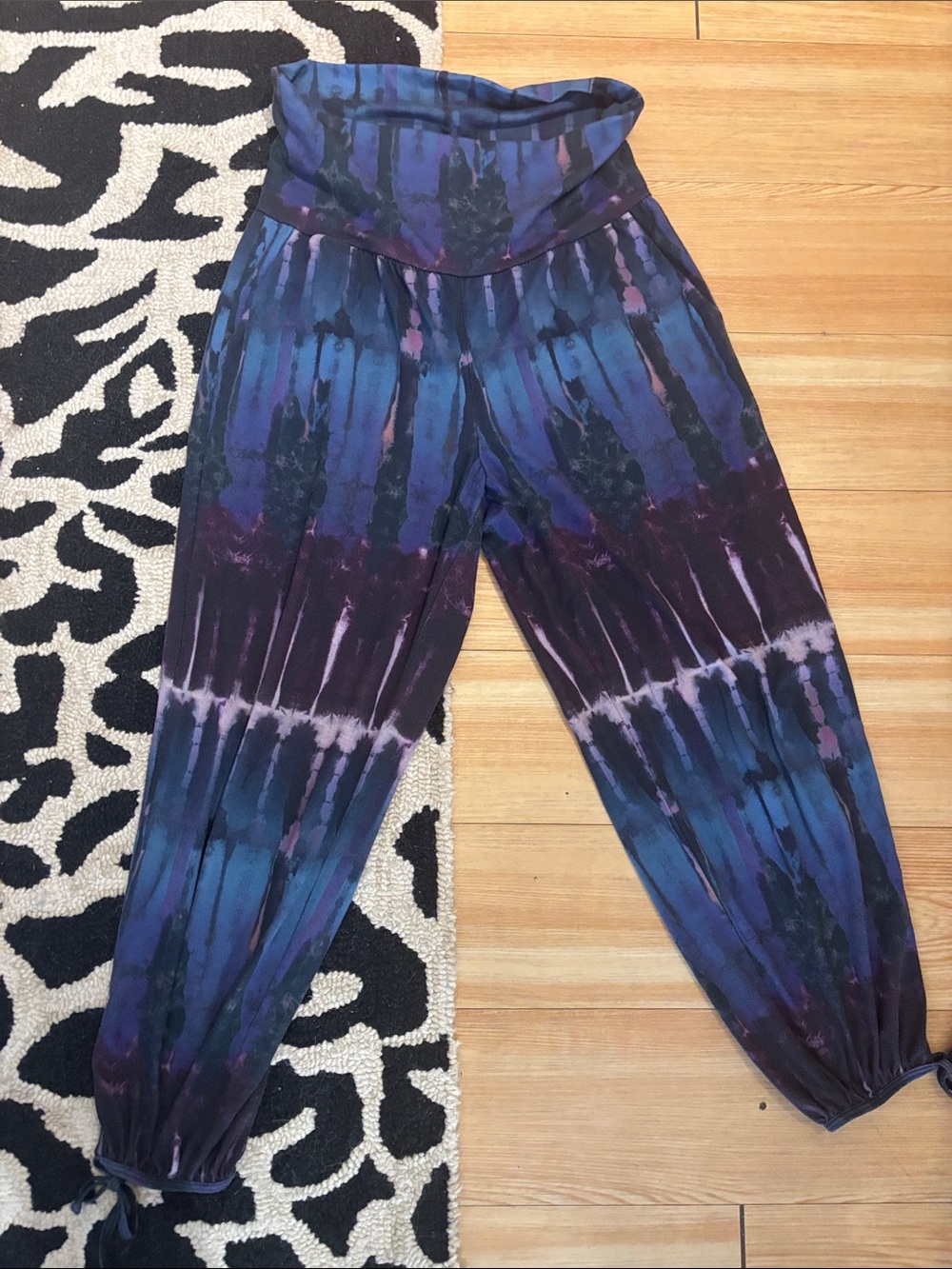 Women’s Tie-Dye Blue & Purple Harem Pants